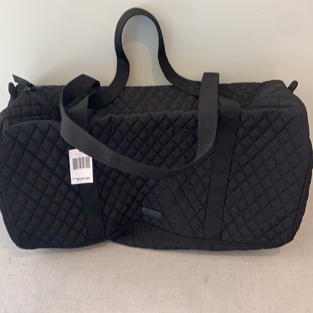 NWT Vera Bradley large traveler duffel bag classic black - Picture 3 of 9